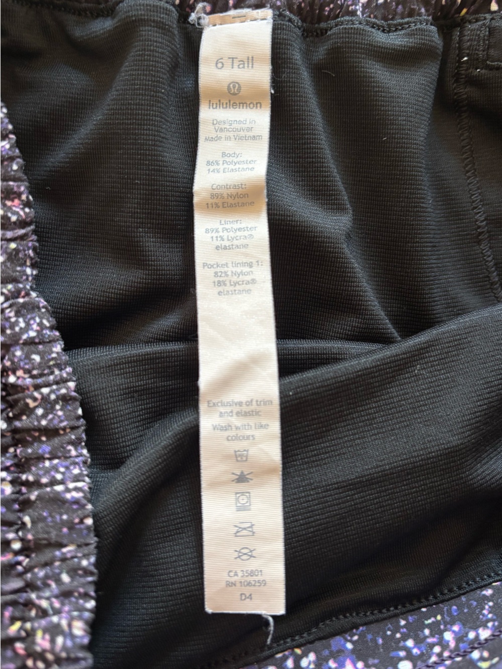Lululemon | Shorts Size 6 Black With Speckles - Picture 5 of 11